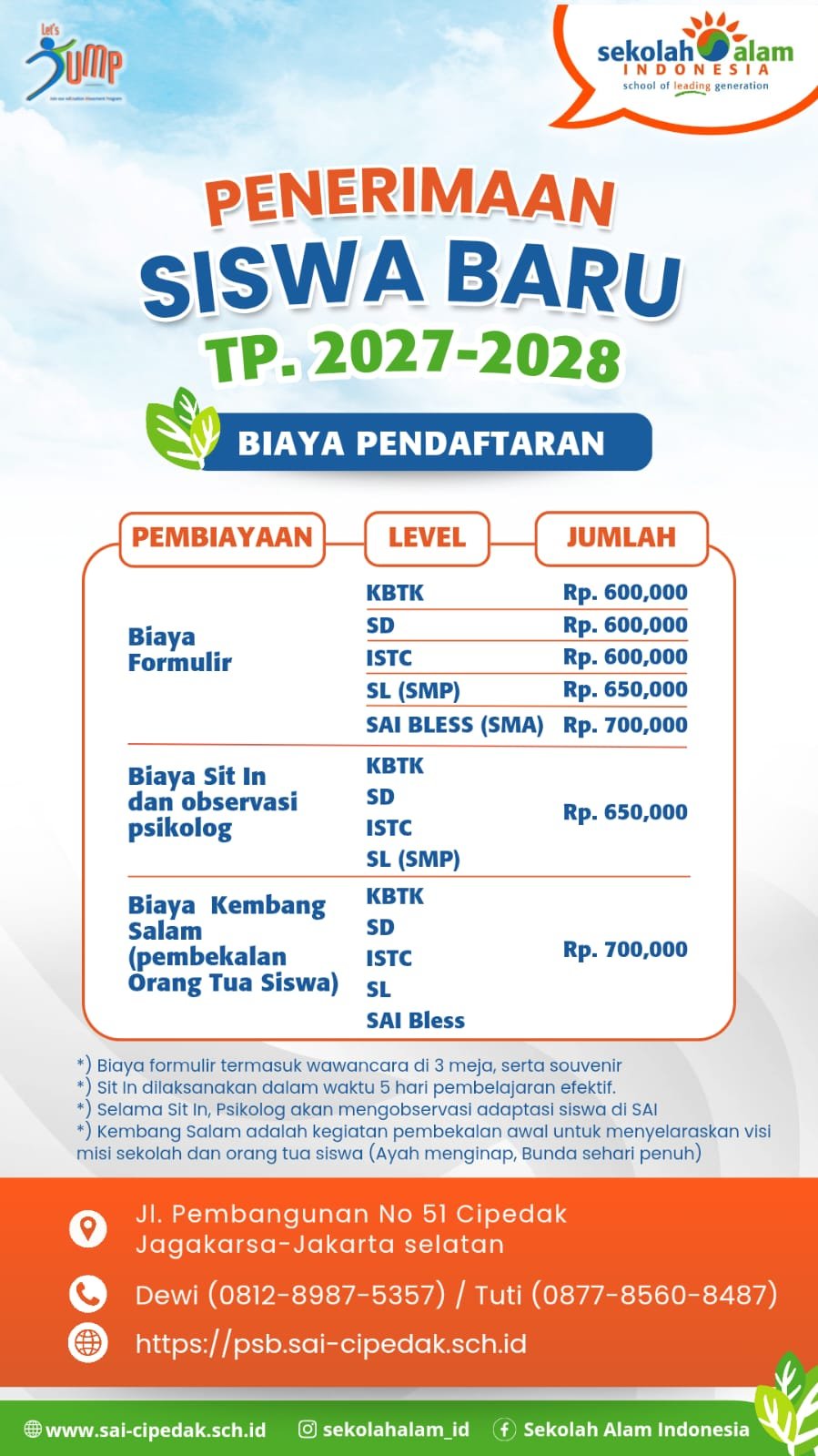 Biaya Pendaftaran