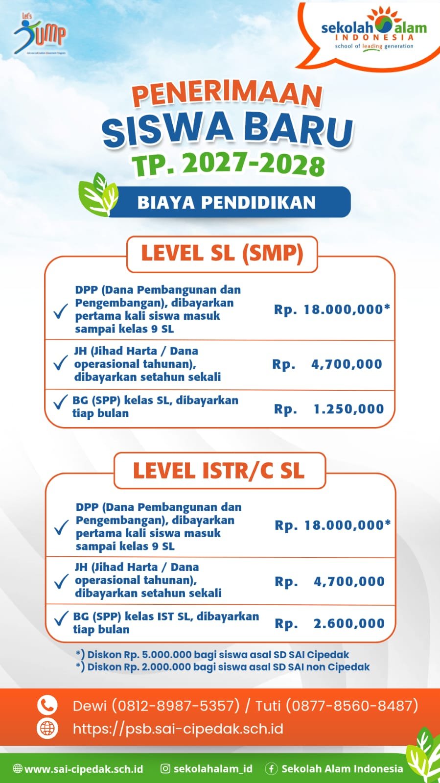 Biaya Jenjang SL